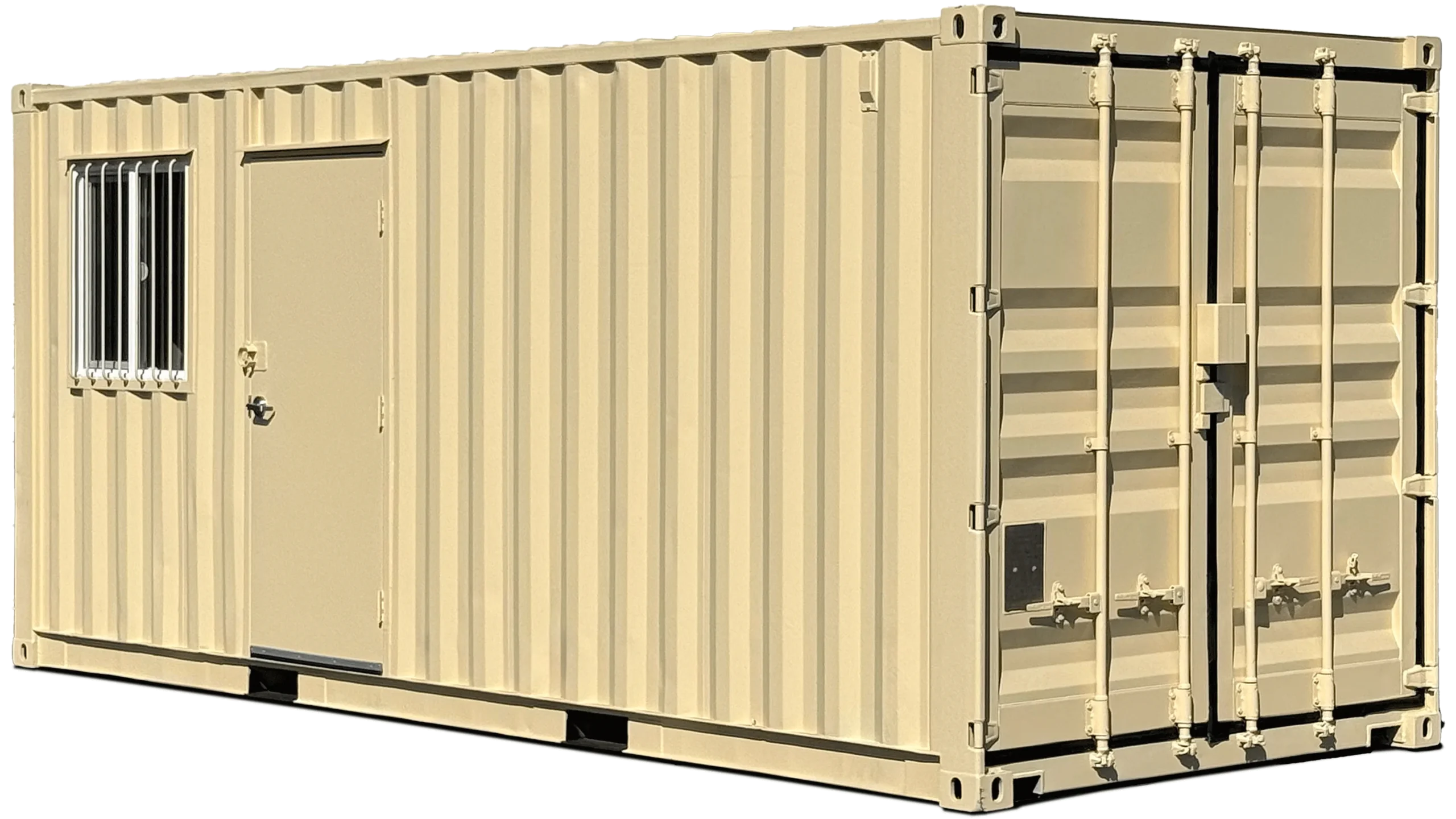 20-Fuß-Container (generalüberholt), kombiniert als Büro- und Lagercontainer