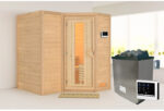 Karibu Sahib 1 Innensauna Ecksauna 40mm 9kW Ofen externer Steuerung – Bild 2