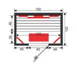 RR-150 Infrarotkabine für 3 Personen – Bild 5