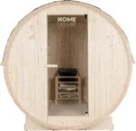 HOME DELUXE Outdoor Fasssauna LAHTI - ideal für 4 Personen aus Fichtenholz