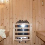 HOME DELUXE Outdoor Fasssauna LAHTI - ideal für 4 Personen aus Fichtenholz – Bild 5