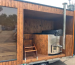 Sauna Hottub Holzofen Garten – Bild 6