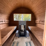 Mobile Sauna sofort verfügbar Thermoholz Harvia