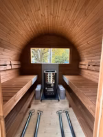Mobile Sauna sofort verfügbar Thermoholz Harvia