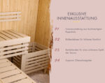 Sauna Innensauna Isra inkl. Saunaofen 9kW integr. Steuerung – Bild 2