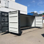 20 Fuß Open Side One Way Lagercontainer RAL 7016
