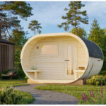 Fasssauna 5 Personen mit Vorraum + Ofen