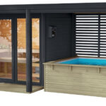Gartensauna mit Glasfront