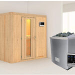 Karibu Variado Innensauna 68mm 9kW Ofen externe Steuerung