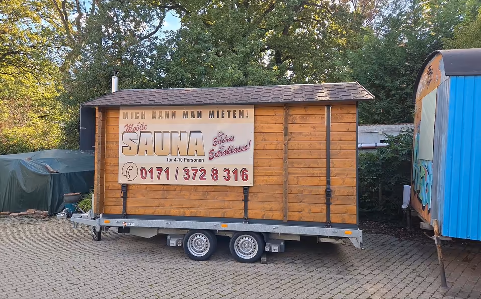 s1 Mobile Sauna auf Saris Anhänger, Tiny House, Gartenhaus – Bild 1
