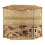 Sauna Traditionelle Sauna SKYLINE BIG - XL mit Kunststeinwand