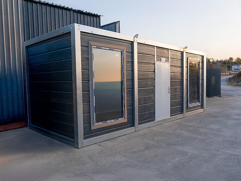 u1 Wohncontainer | Baucontainer | Modell Grau-1 | 240cmx600cm – Bild 1