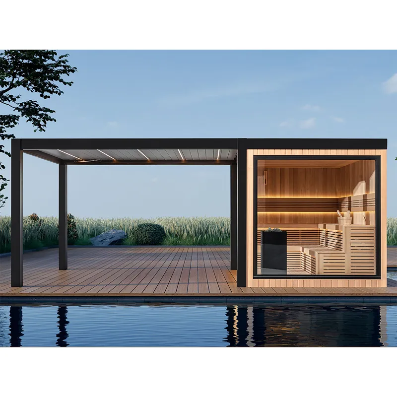 u1 Gartensauna mit Panoramaverglasung – Bild 1